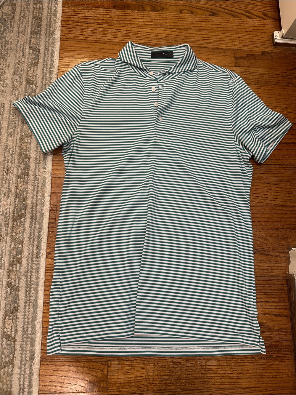 GFore Striped Green White Golf Polo